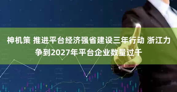 神机策 推进平台经济强省建设三年行动 浙江力争到2027年平台企业数量过千